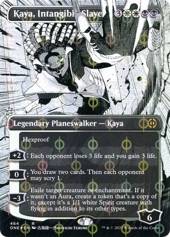Kaya Intangible Slayer Borderless Step and Compleat Foil (Phyrexia: All Will Be One)  - Foil