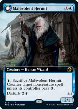 Malevolent Hermit Extended Art (Innistrad: Midnight Hunt) 