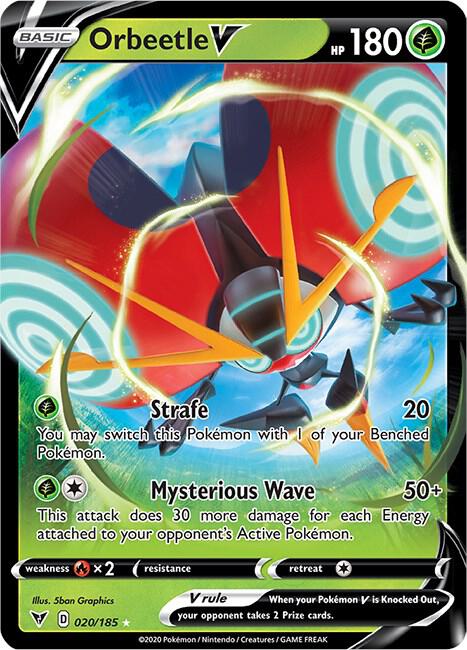 Orbeetle V 020/185 (SWSH04: Vivid Voltage)  - Holofoil