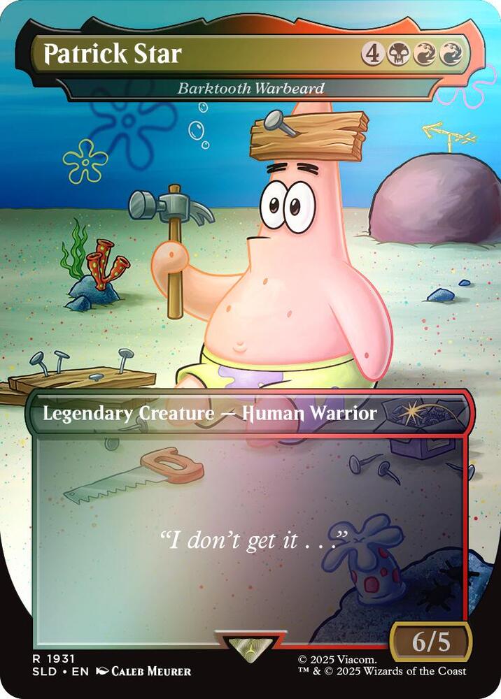 Patrick Star Barktooth Warbeard Rainbow Foil (Secret Lair Drop Series)  - Foil