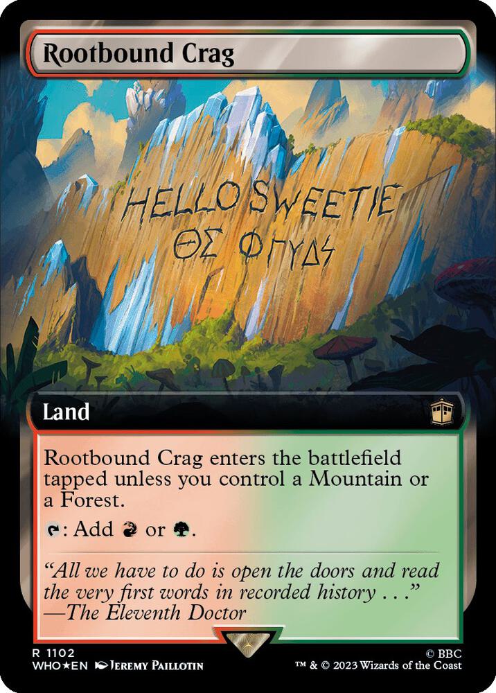 Rootbound Crag Extended Art Surge Foil (Universes Beyond: Doctor Who)  - Foil