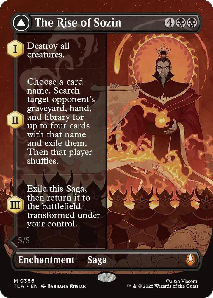 The Rise of Sozin Borderless (Avatar: The Last Airbender)  - Foil