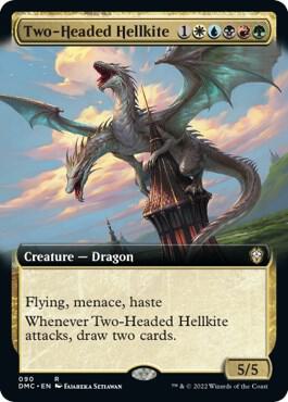 Two Headed Hellkite Extended Art (Commander: Dominaria United) 