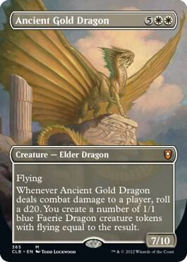 Ancient Gold Dragon Borderless (Commander Legends: Battle for Baldur's Gate) 