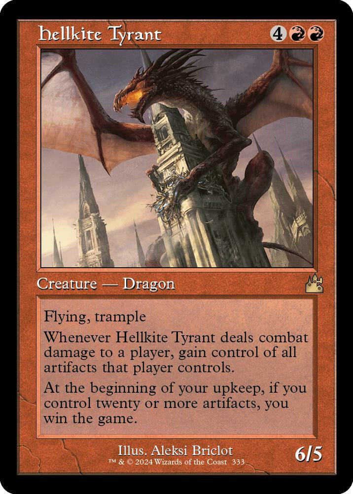 Hellkite Tyrant Retro Frame 333 (Ravnica Remastered) 