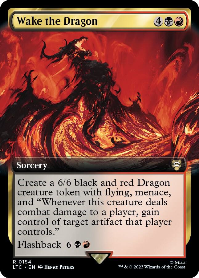 Wake the Dragon Extended Art (Commander: The Lord of the Rings: Tales of Middle-earth) 