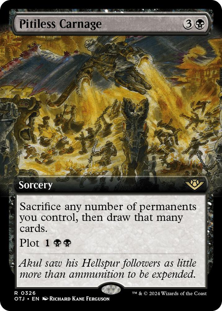 Pitiless Carnage Extended Art (Outlaws of Thunder Junction)  - Foil