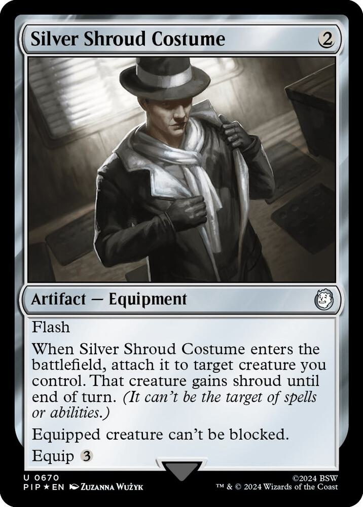 Silver Shroud Costume Surge Foil (Universes Beyond: Fallout)  - Foil