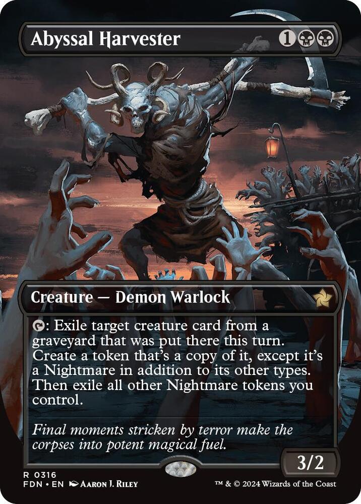 Abyssal Harvester Borderless (Foundations)  - Foil