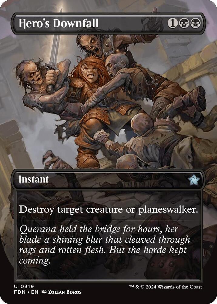 Heros Downfall 319/291 (Foundations)  - Borderless Foil