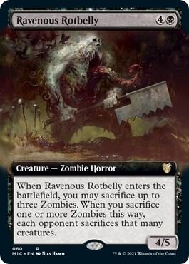 Ravenous Rotbelly Extended Art 60/38 (Commander: Innistrad: Midnight Hunt) 