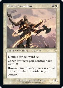 Bronze Guardian Retro Frame (Commander: The Brothers' War) 
