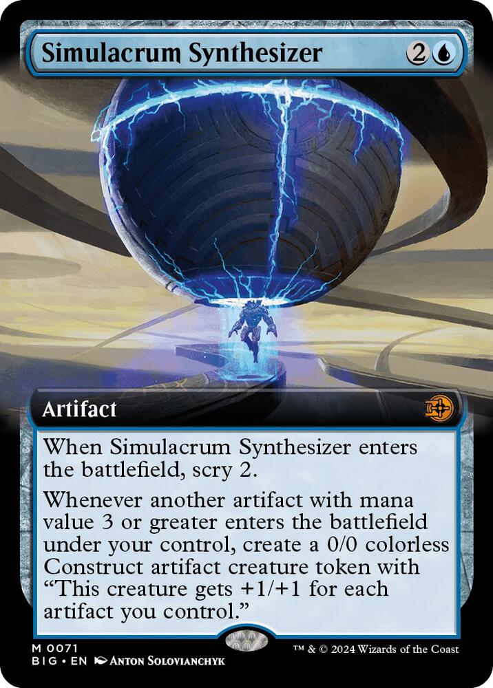 Simulacrum Synthesizer Extended Art (Outlaws of Thunder Junction: The Big Score) 