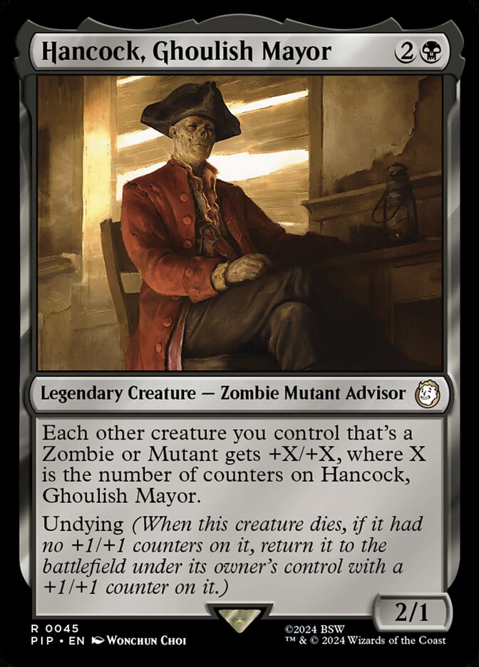 Hancock, Ghoulish Mayor (Universes Beyond: Fallout)  - Foil