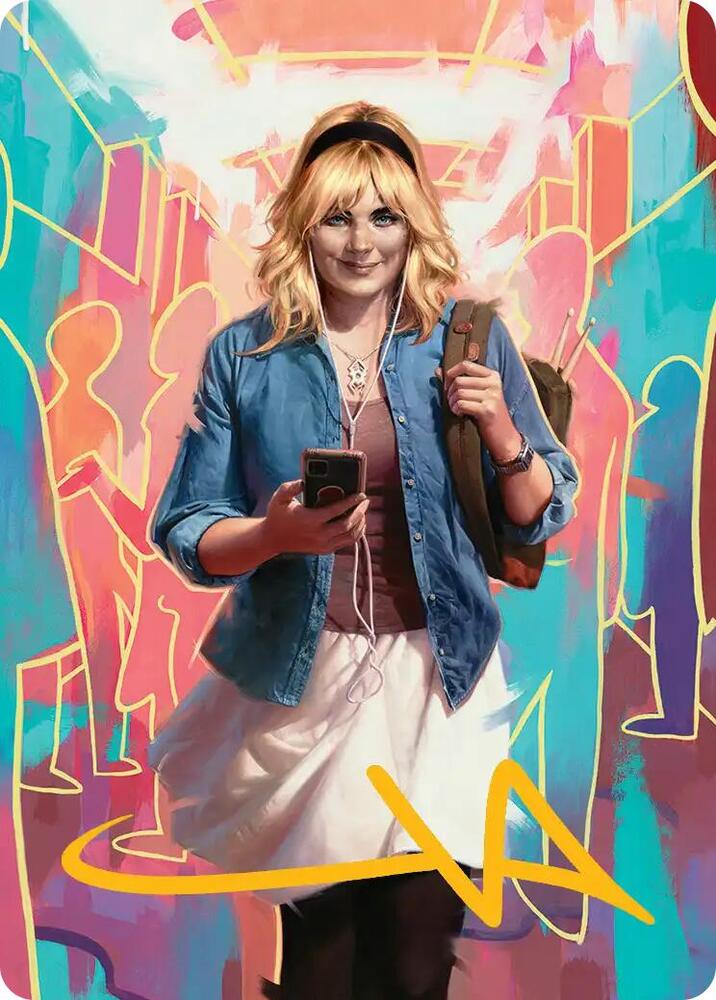 Gwen Stacy Art Card Gold Stamped Signature 13 54 13 (Art Series: Marvel's Spider-Man) 