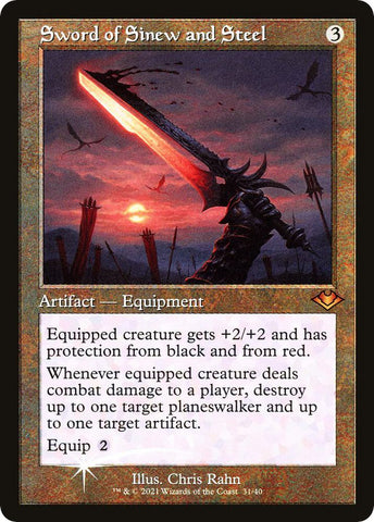 Sword of Sinew and Steel Retro Frame (Modern Horizons)  - Foil