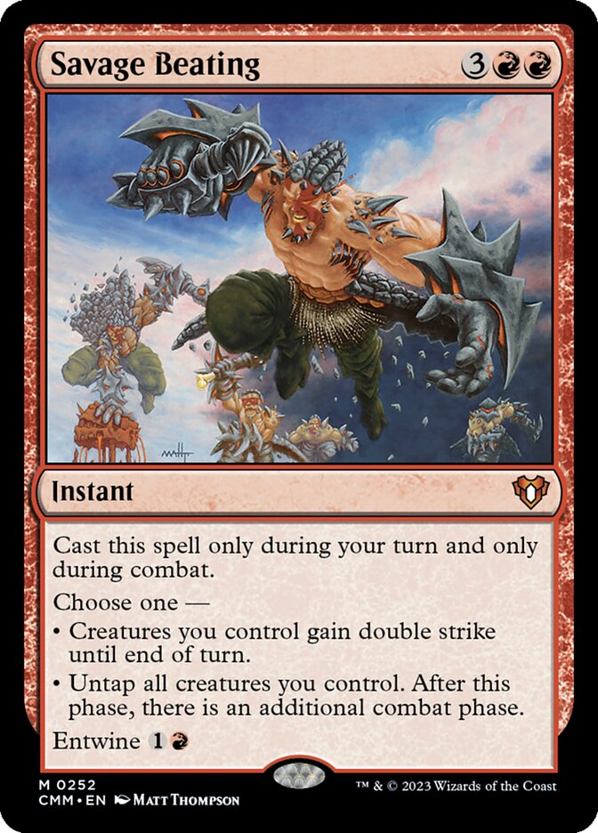 Savage Beating (Commander Masters)  - Foil