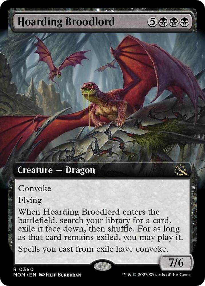 Hoarding Broodlord Extended Art (March of the Machine)  - Foil