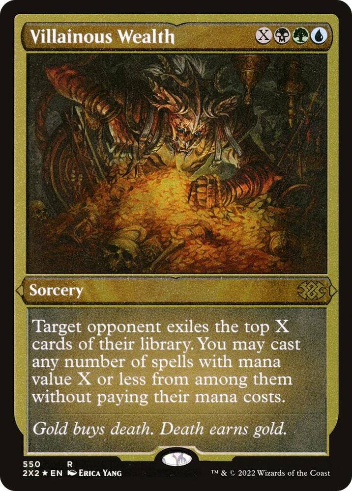 Villainous Wealth Foil Etched 550 (Double Masters 2022)  - Foil