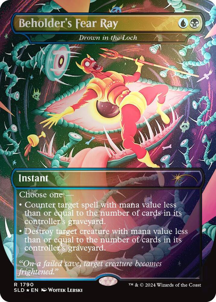 Beholders Fear Ray Drown in the Loch Rainbow Foil (Secret Lair Drop Series)  - Foil