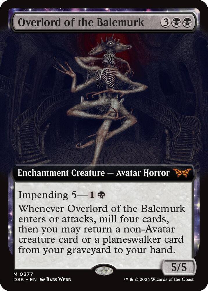 Overlord of the Balemurk Extended Art (Duskmourn: House of Horror) 