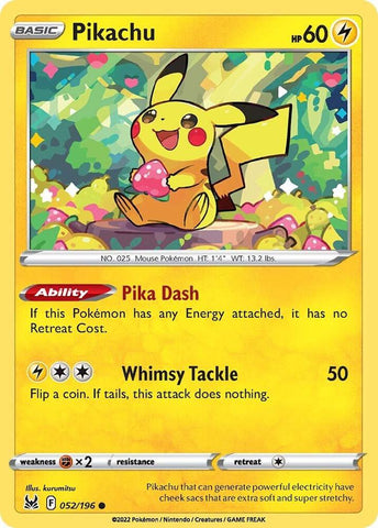 Pikachu 052/196 (SWSH11: Lost Origin) 