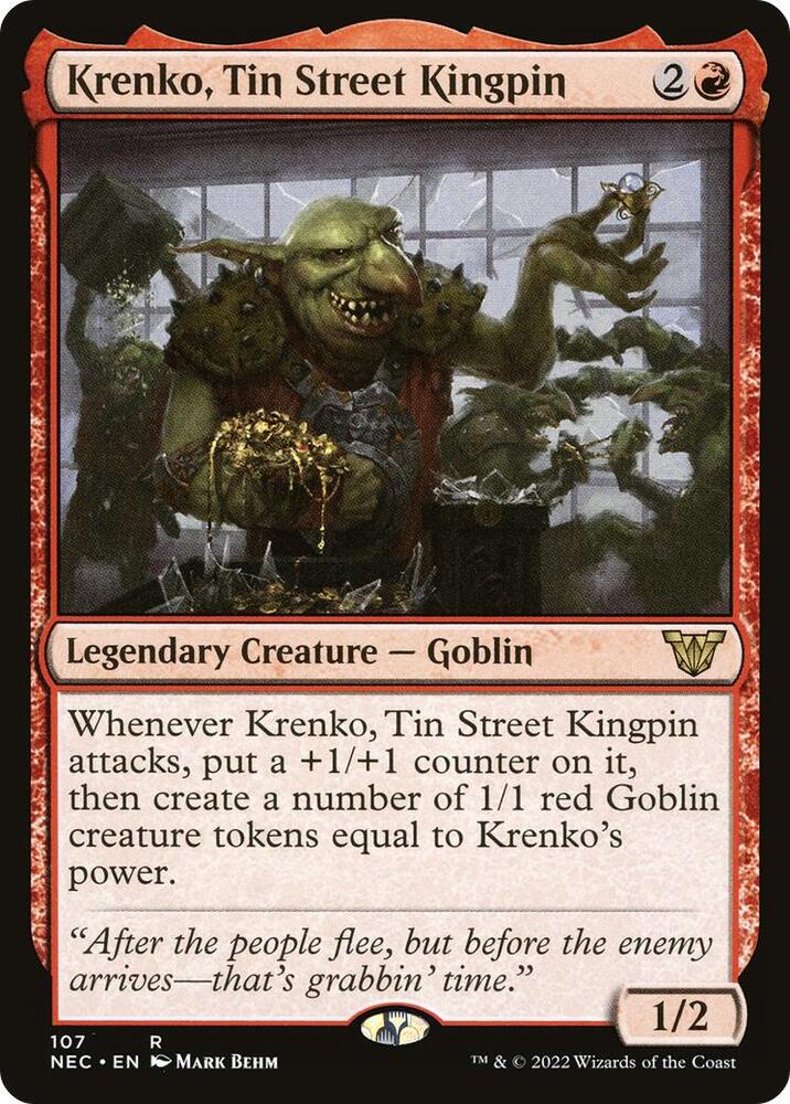 Krenko Tin Street Kingpin (Commander: Kamigawa: Neon Dynasty) 