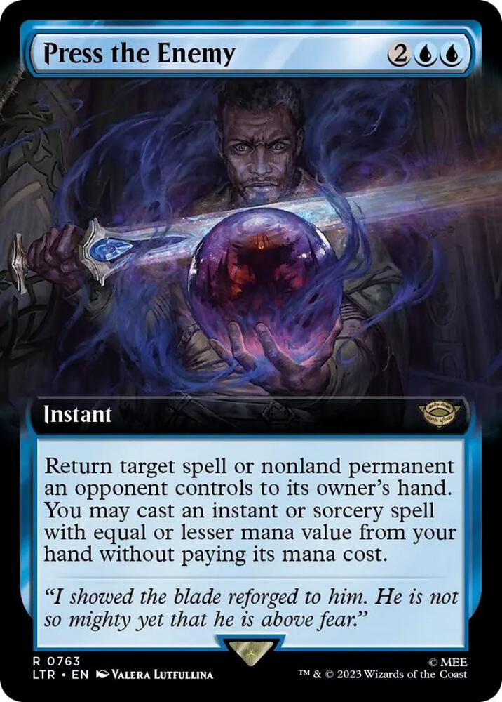 Press the Enemy Extended Art Surge Foil (Universes Beyond: The Lord of the Rings: Tales of Middle-earth)  - Foil