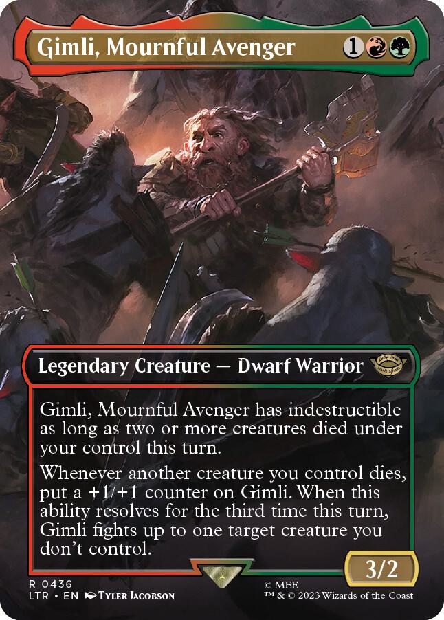 Gimli Mournful Avenger Borderless (Universes Beyond: The Lord of the Rings: Tales of Middle-earth)  - Foil