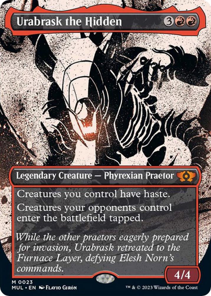 Urabrask the Hidden 23 (March of the Machine: Multiverse Legends)  - Borderless Foil