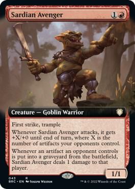 Sardian Avenger Extended Art (Commander: The Brothers' War) 