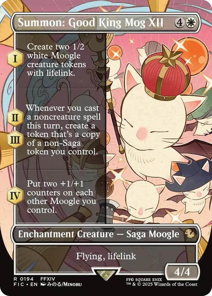 Summon: Good King Mog XII 194 (Commander: FINAL FANTASY)  - Borderless Foil