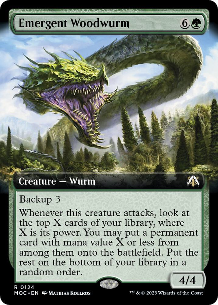 Emergent Woodwurm Extended Art (Commander: March of the Machine) 