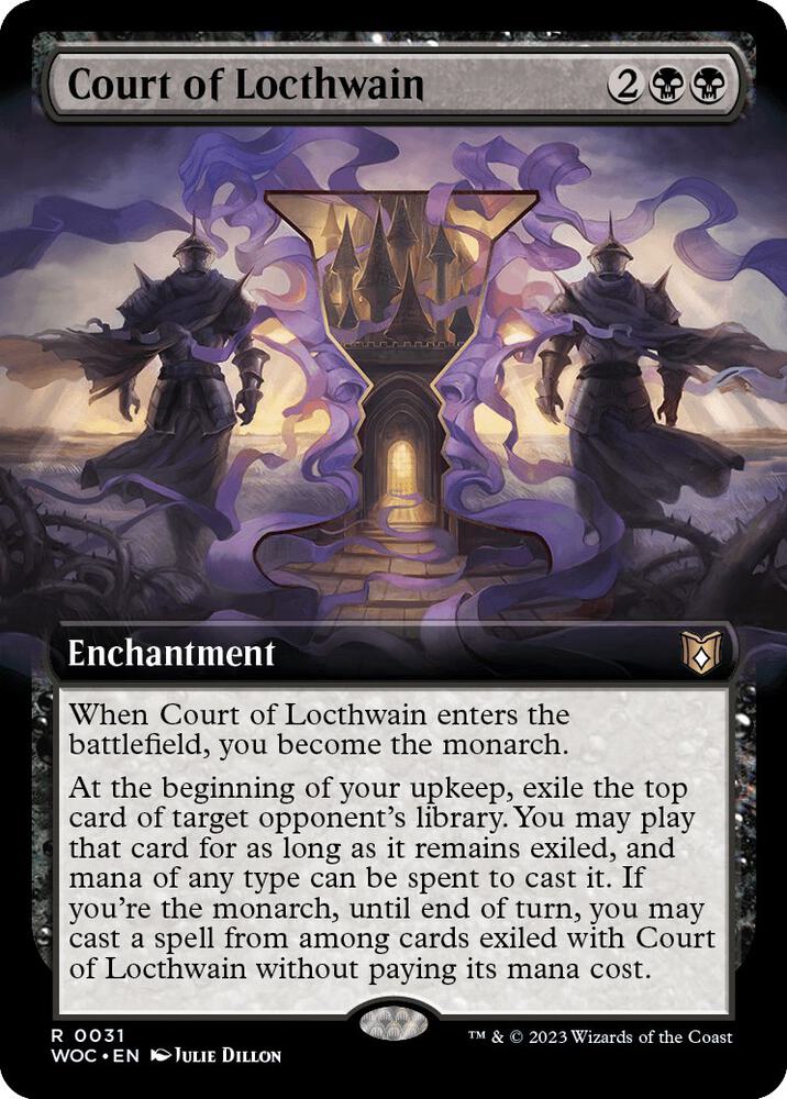 Court of Locthwain Extended Art (Commander: Wilds of Eldraine)  - Foil