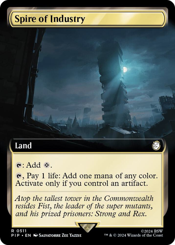 Spire of Industry Extended Art (Universes Beyond: Fallout) 