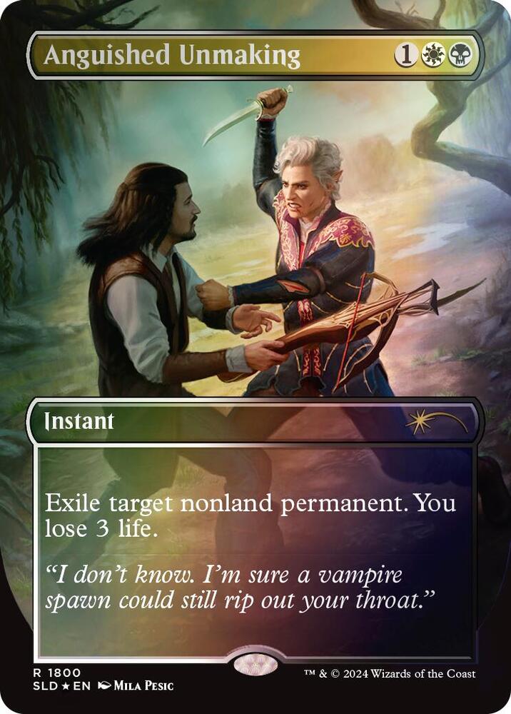 Anguished Unmaking 1800 Rainbow Foil (Secret Lair Drop Series)  - Foil