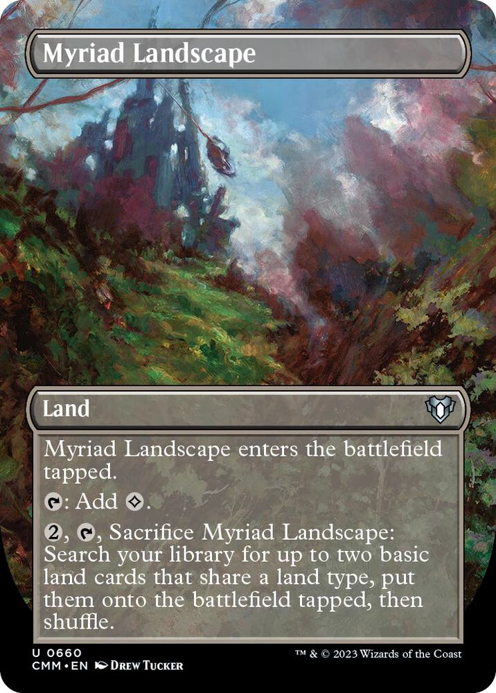 Myriad Landscape Borderless (Commander Masters)  - Foil