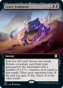 Grave Endeavor Extended Art (Commander: Adventures in the Forgotten Realms) 