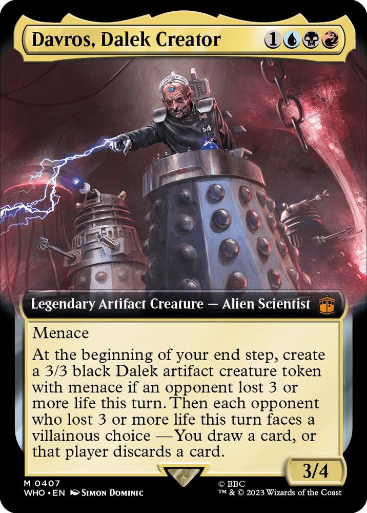 Davros, Dalek Creator 407/331 (Universes Beyond: Doctor Who)  - Extended Art Foil