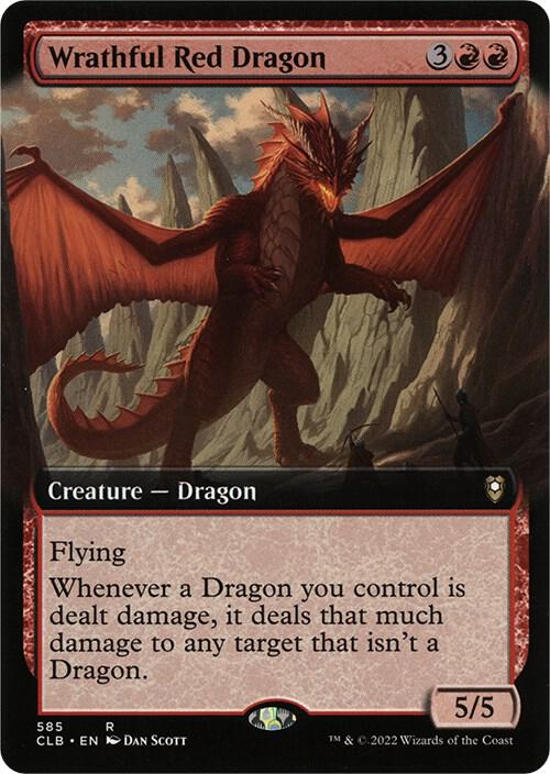 Wrathful Red Dragon Extended Art (Commander Legends: Battle for Baldur's Gate) 