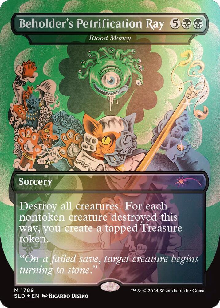 Beholders Petrification Ray Blood Money Rainbow Foil (Secret Lair Drop Series)  - Foil