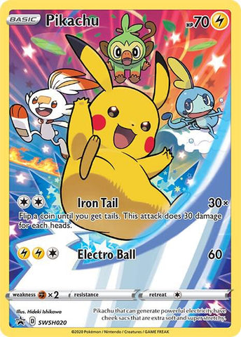 Pikachu SWSH020 (SWSH: Sword & Shield Promo Cards)  - Holofoil