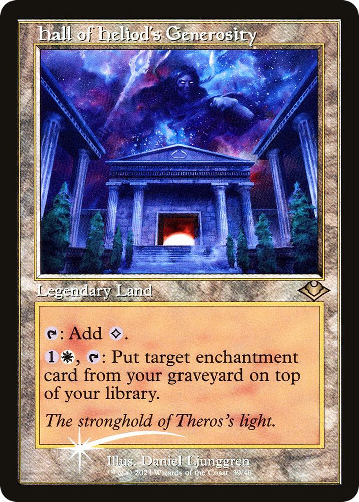 Hall of Heliods Generosity Retro Frame (Modern Horizons)  - Foil