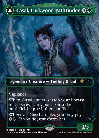 Casal, Lurkwood Pathfinder // Casal, Pathbreaker Owlbear (SLX Cards) 