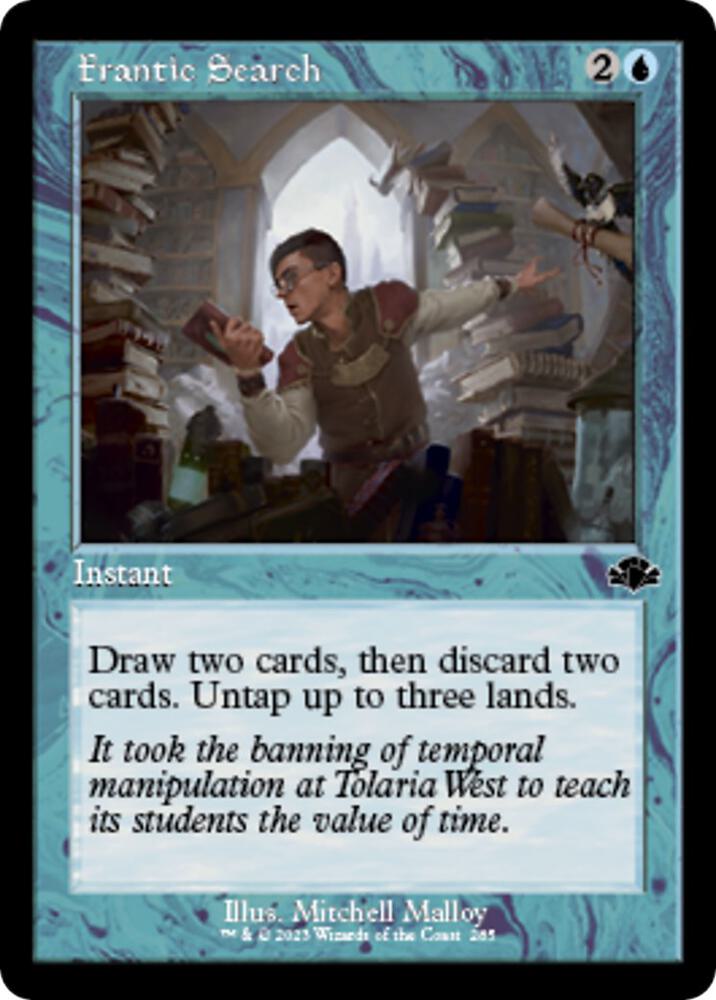 Frantic Search Retro Frame (Dominaria Remastered)  - Foil