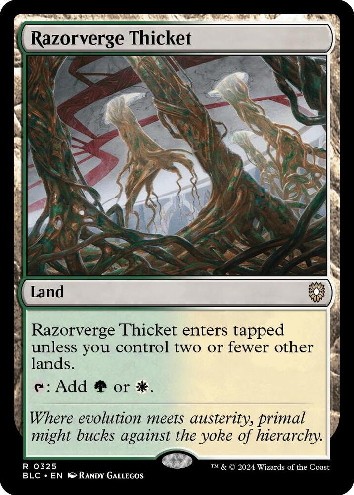 Razorverge Thicket 325 (Commander: Bloomburrow) 