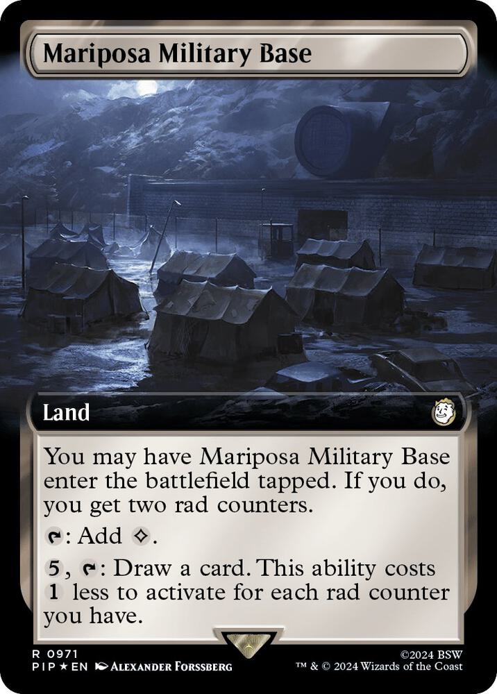 Mariposa Military Base Extended Art Surge Foil (Universes Beyond: Fallout)  - Foil