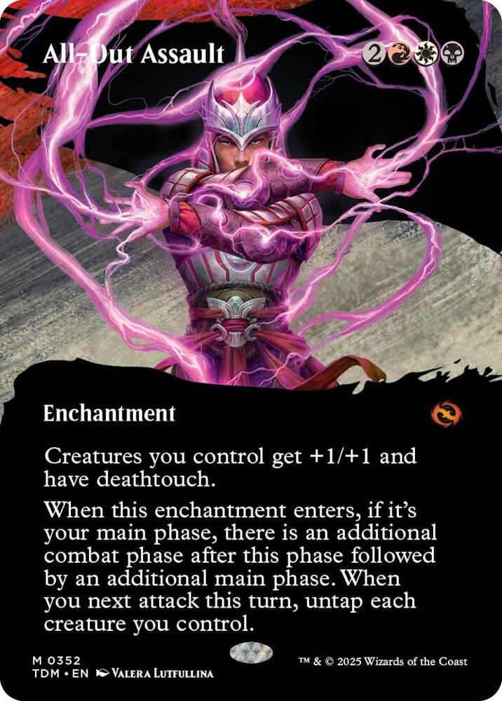 All-Out Assault 352 (Tarkir: Dragonstorm)  - Borderless Foil