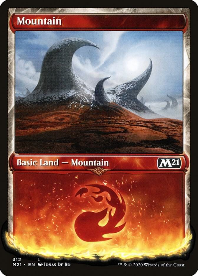 Mountain 312 (Core Set 2021)  - Foil