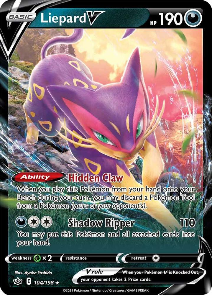Liepard V 104/198 (SWSH06: Chilling Reign)  - Holofoil